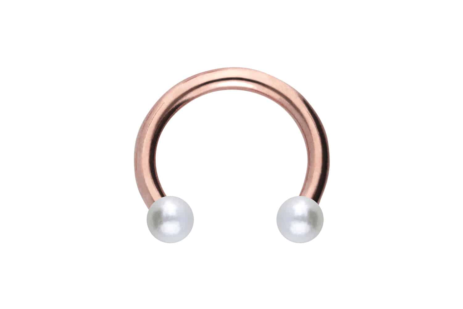 Titan Hufeisenring Piercing SYNTHETISCHE PERLEN